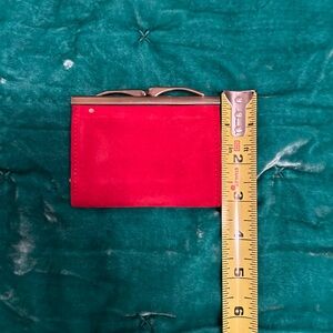 Vintage Rolfs Red Suede Card Wallet